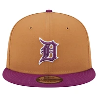 Men's New Era Brown/Purple Detroit Tigers Color Pack Two-Tone 9FIFTY Snapback Hat