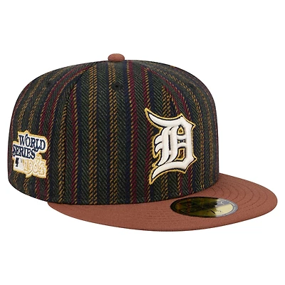 Casquette ajustée à chevrons vintage Detroit Tigers 59FIFTY de New Era pour homme