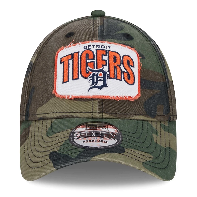 Men's New Era Camo Detroit Tigers Gameday 9FORTY Adjustable Hat