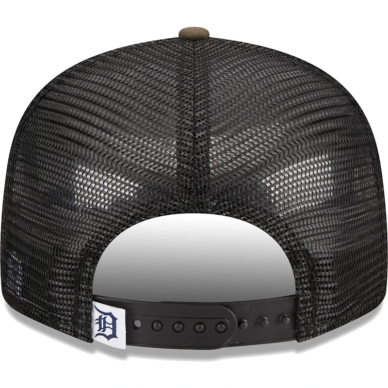 Men's New Era Camo Detroit Tigers Woodland Camo Trucker 9FIFTY Snapback Hat