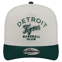 Men's New Era  Cream/Dark Green Detroit Tigers Chrome A-Frame 9FIFTY Snapback Hat