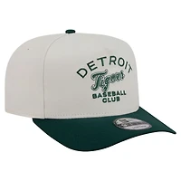 Men's New Era  Cream/Dark Green Detroit Tigers Chrome A-Frame 9FIFTY Snapback Hat