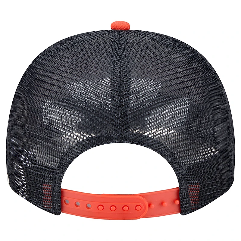 Casquette snapback New Era 9FIFTY Trucker à motif drapeau des Detroit Tigers pour homme, couleur crème/bleu marine