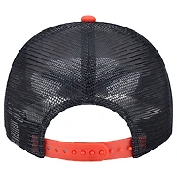 Casquette snapback New Era 9FIFTY Trucker à motif drapeau des Detroit Tigers pour homme, couleur crème/bleu marine