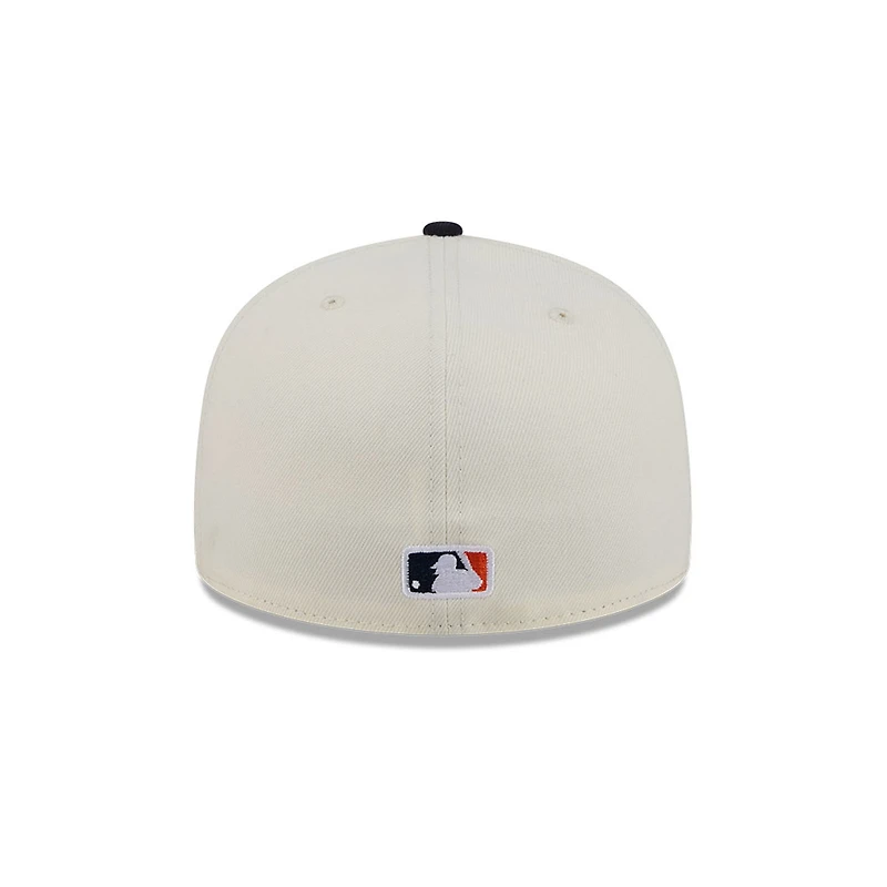 Casquette ajustée New Era 59FIFTY crème/marine Detroit Tigers Bullpen Cart pour homme
