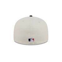 Casquette ajustée New Era 59FIFTY crème/marine Detroit Tigers Bullpen Cart pour homme