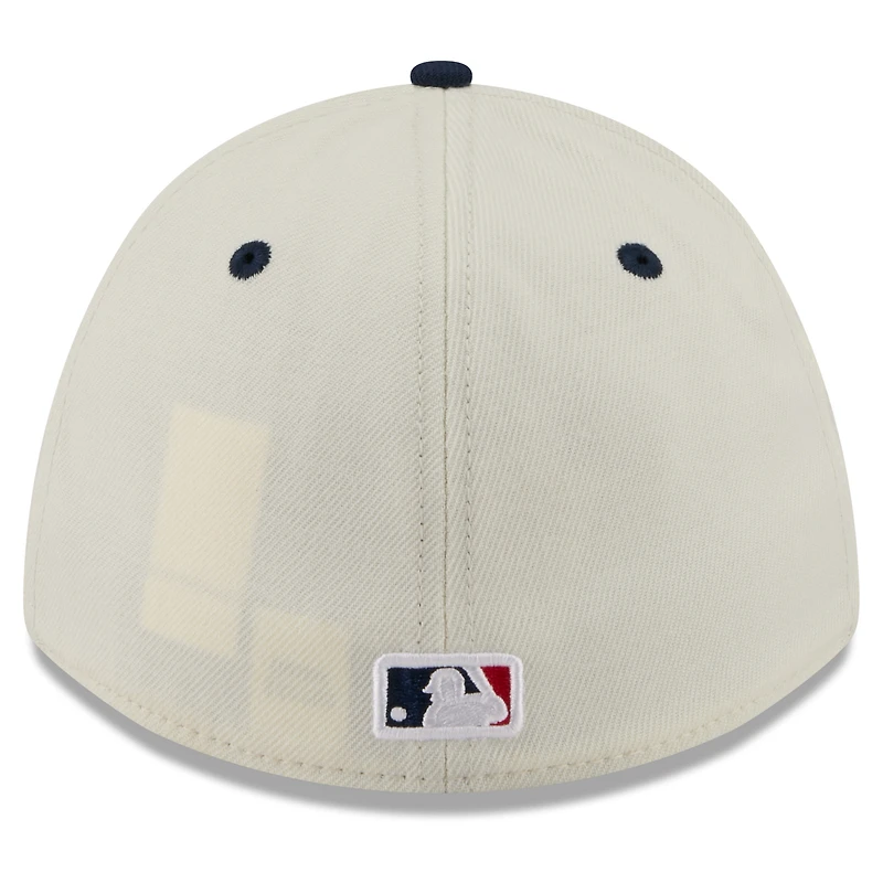 Casquette New Era pour homme, crème/marine, Detroit Tigers USA 250, édition spéciale 4 juillet, modèle 39THIRTY M-Crown Flex