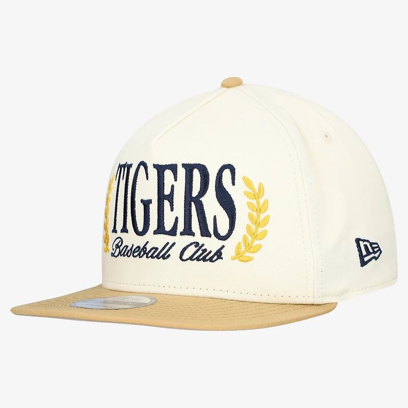 Men's New Era Cream Detroit Tigers Club 9FIFTY A-Frame Snapback Hat
