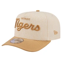 Men's New Era  Cream Detroit Tigers Herringbone 9FIFTY A-Frame Snapback Hat