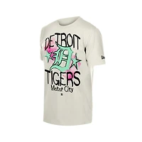 Men's New Era  Cream Detroit Tigers Lifestyle Punk Core T-Shirt