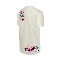 T-shirt New Era crème pour homme, style punk core, Detroit Tigers.