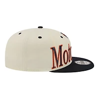 Men's New Era Cream Detroit Tigers Oversized Slogan 9FIFTY Snapback Hat
