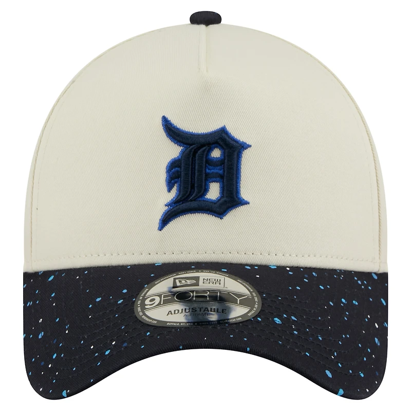 Casquette ajustable New Era 9FORTY crème pour homme des Detroit Tigers