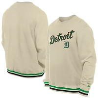 Sweat-shirt à capuche en sergé crème Detroit Tigers pour homme New Era