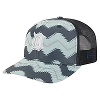 Casquette ajustable New Era 9SEVENTY en denim/bleu marine pour homme des Detroit Tigers Aztec Denim