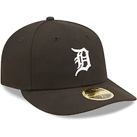 Casquette ajustée 59FIFTY à profil bas des Detroit Tigers de New Era pour homme, noir et blanc