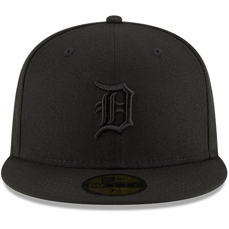 Casquette ajustée 59FIFTY des Detroit Tigers de New Era pour homme, noir sur