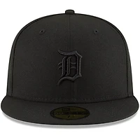 Casquette ajustée 59FIFTY des Detroit Tigers de New Era pour homme, noir sur