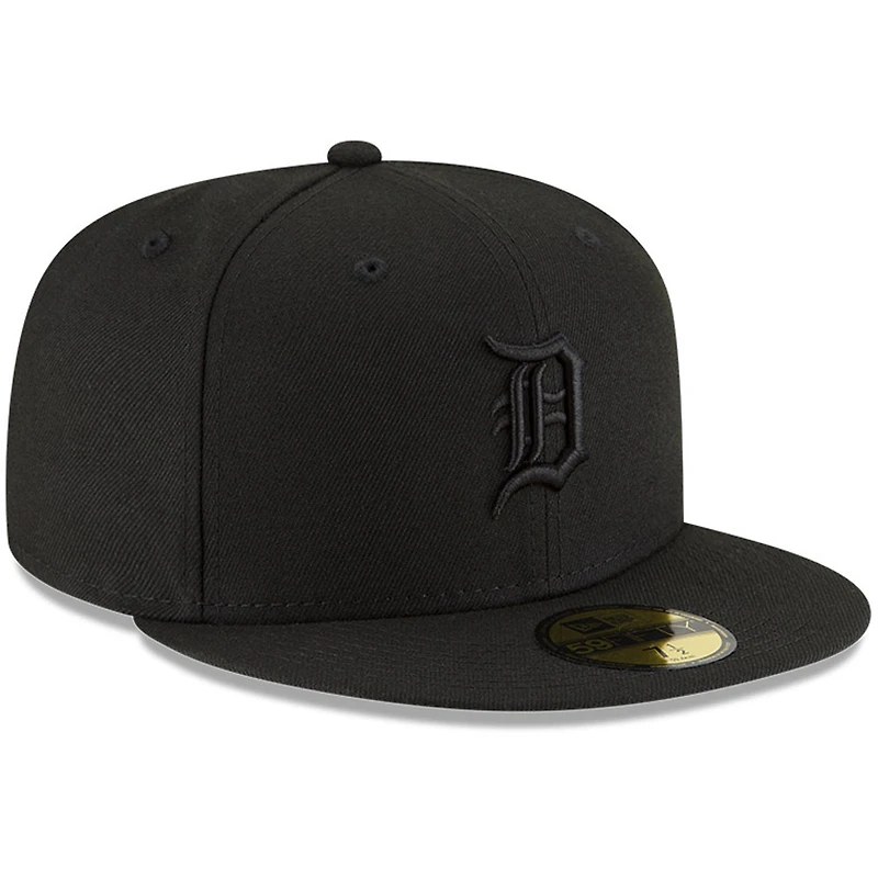 Casquette ajustée 59FIFTY des Detroit Tigers de New Era pour homme, noir sur