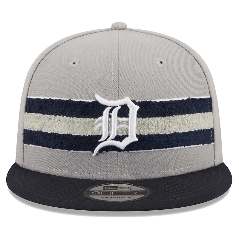 Casquette Snapback 9FIFTY Detroit Tigers Band New Era pour homme, gris/bleu marine
