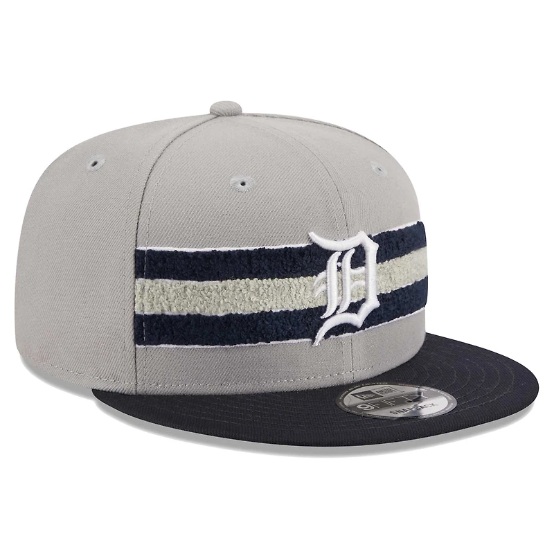 Casquette Snapback 9FIFTY Detroit Tigers Band New Era pour homme, gris/bleu marine