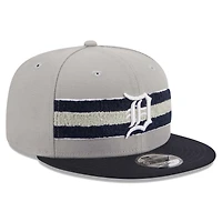 Casquette Snapback 9FIFTY Detroit Tigers Band New Era pour homme, gris/bleu marine