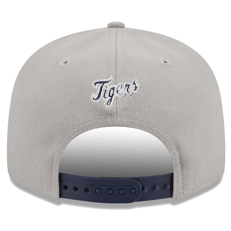 Casquette Snapback 9FIFTY Detroit Tigers Band New Era pour homme, gris/bleu marine