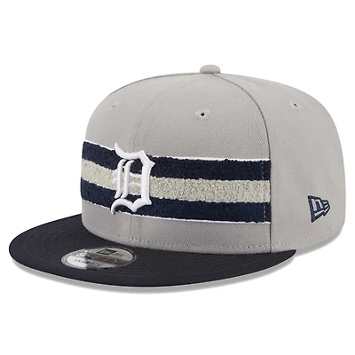 Casquette Snapback 9FIFTY Detroit Tigers Band New Era pour homme, gris/bleu marine