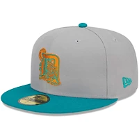 Casquette ajustée 59FIFTY Detroit Tigers New Era pour homme, gris/bleu sarcelle