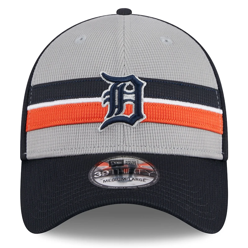 Men's New Era  Gray Detroit Tigers 2025 Batting Practice 39THIRTY Flex Hat