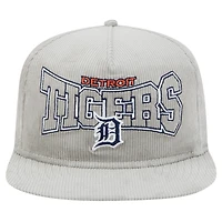 Casquette de golf à visière snapback en velours côtelé Detroit Tigers de New Era pour homme