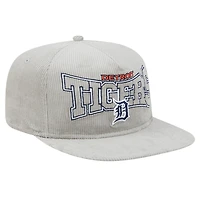 Casquette de golf à visière snapback en velours côtelé Detroit Tigers de New Era pour homme
