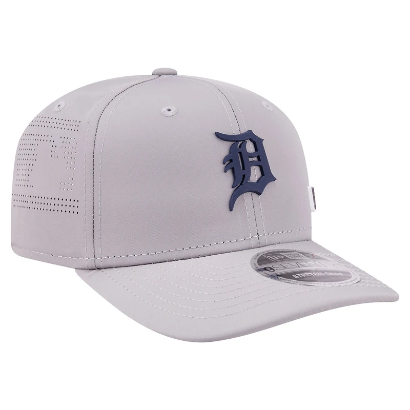 Men's New Era Gray Detroit Tigers Laser Perforated 9SEVENTY Adjustable Hat