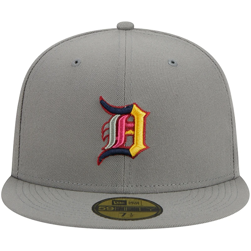 Men's New Era  Gray Detroit Tigers Multi Color Pack 59FIFTY Fitted Hat
