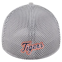 Men's New Era Gray Detroit Tigers Visor Paint Splatter 39THIRTY Flex Hat