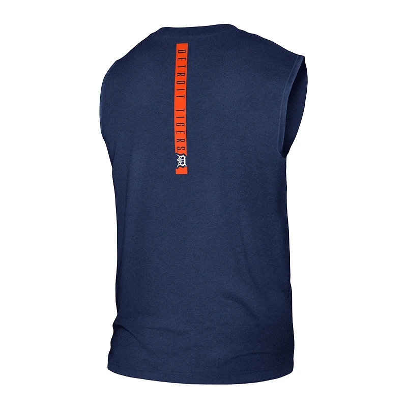 Débardeur pour homme Detroit Tigers Team Muscle New Era bleu marine chiné