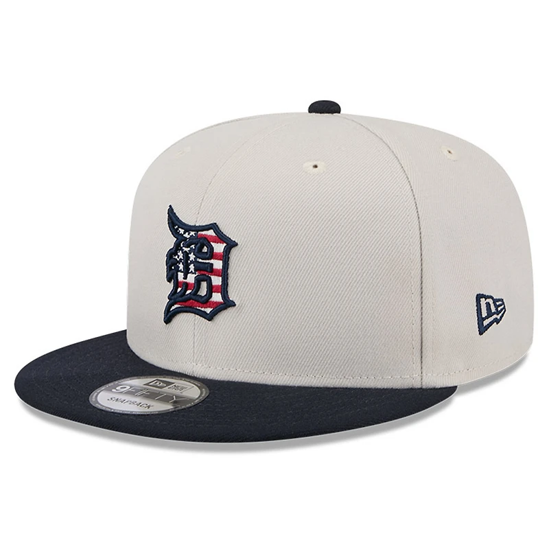 Casquette Snapback 9FIFTY du 4 juillet New Era pour hommes, kaki/noir, Detroit Tigers 2024