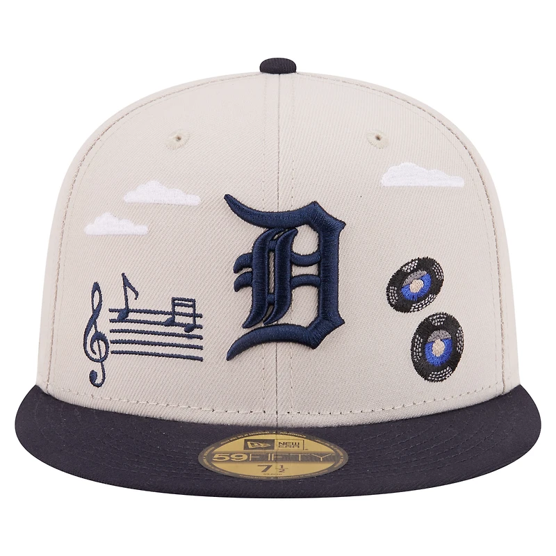 Men's New Era  Khaki Detroit Tigers City Icon 59FIFTY Fitted Hat