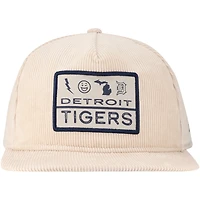 Casquette snapback d'été essentielle de golfeur kaki des Detroit Tigers New Era pour hommes