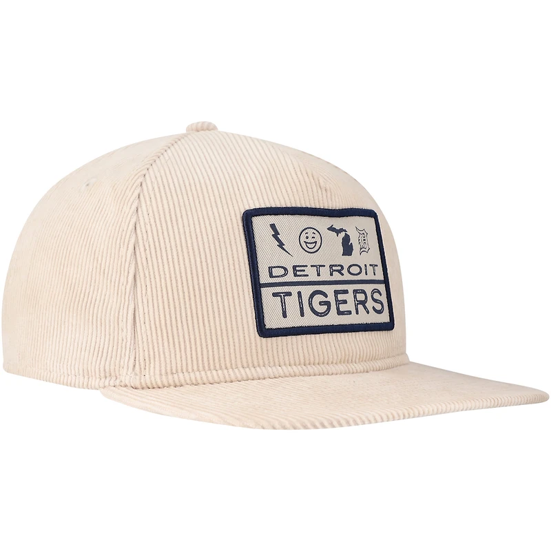 Casquette snapback d'été essentielle de golfeur kaki des Detroit Tigers New Era pour hommes