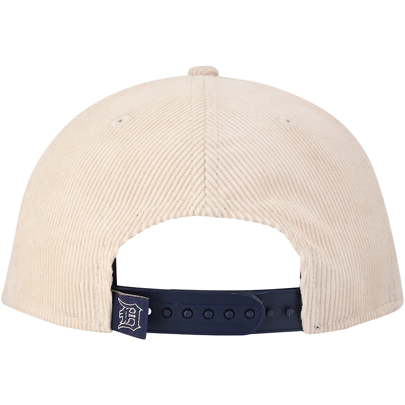 Casquette snapback d'été essentielle de golfeur kaki des Detroit Tigers New Era pour hommes