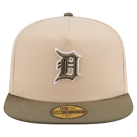 Men's New Era Light Beige/Olive Detroit Tigers Two-Tone Color Pack A-Frame 59FIFTY Fitted Hat