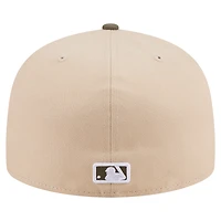 Men's New Era Light Beige/Olive Detroit Tigers Two-Tone Color Pack A-Frame 59FIFTY Fitted Hat