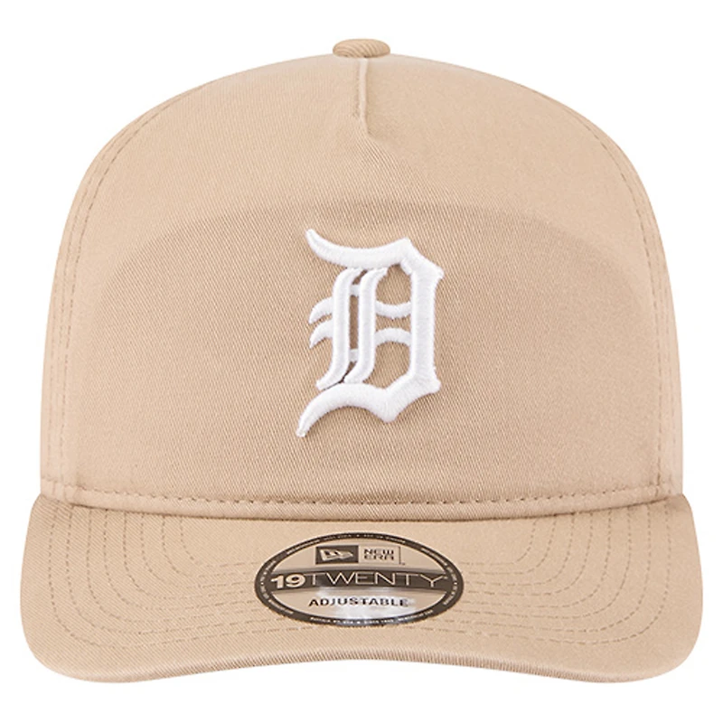 Men's New Era Light Beige Detroit Tigers Cam 19TWENTY Adjustable Hat