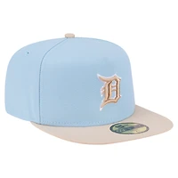Casquette ajustée New Era 59FIFTY bicolore bleu clair/crème Detroit Tigers pour homme