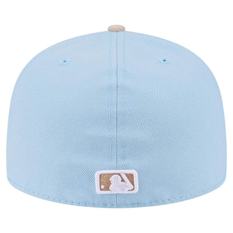Casquette ajustée New Era 59FIFTY bicolore bleu clair/crème Detroit Tigers pour homme
