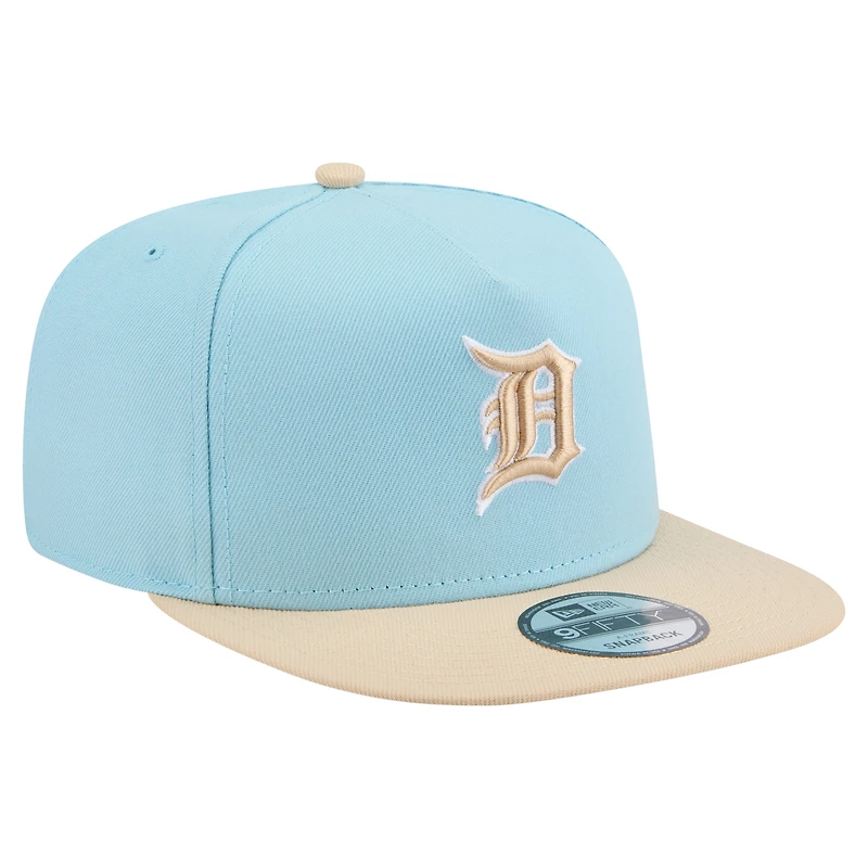 Casquette snapback A-Frame 9FIFTY bleu clair/beige clair pour homme New Era, Detroit Tigers, color pack