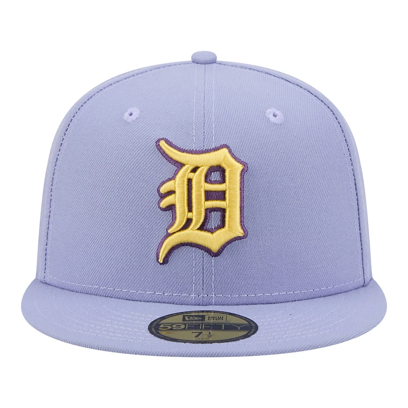 Men's New Era Light Purple Detroit Tigers Lavender Bloom 59FIFTY Fitted Hat