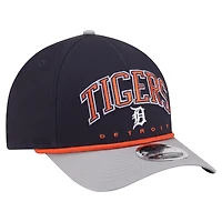 Casquette ajustable New Era 9FORTY A-Frame M-Crown bleu marine/gris pour homme des Detroit Tigers