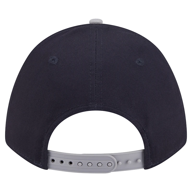Casquette ajustable New Era 9FORTY A-Frame M-Crown bleu marine/gris pour homme des Detroit Tigers